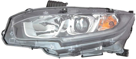 Headlight Assembly - Eagle Eye For/Fit 33150TBAA01 Honda Civic 16-19 Coupe 16-20 Sedan 17-18 Hatchback - Halogen (Left Hand - Driver)