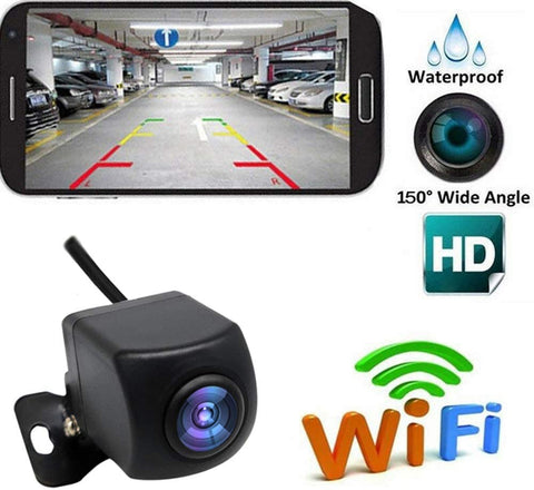 GoolRC Wireless Backup Camera HD WiFi Rear View Camera for Car, Vehicles, WiFi Backup Camera with Night Vision, IP67 Waterproof LCD Wireless Reversing Monitor