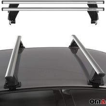 Roof Rack Cross Bars Lockable Luggage Carrier Smooth Roof Cars | Fits Skoda Octavia Sedan 2004-2008 Silver Aluminum Cargo Carrier Rooftop Bars | Automotive Exterior Accessories