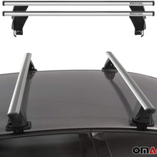 Roof Rack Cross Bars Lockable Luggage Carrier Smooth Roof Cars | Fits Toyota C-HR 2018-2021 Silver Aluminum Cargo Carrier Rooftop Bars | Automotive Exterior Accessories