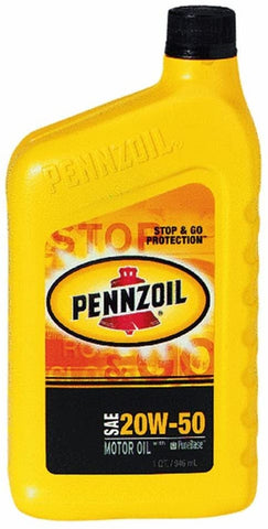 Pennzoil Motor Oil Multi Grade Sae 20w50 Qt.