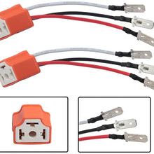 BLIAUTO H4 Scoket, H4 Wiring Harness, 4x6 5x7 7x6 Led Headlights H4 9003 HB2 Wiring Harness, H4 9003 HB2 Harness H4 to 3 Pin Adapter H4 Headlight Harness, Fix Un-standard H4 Plug Pins(2PCS)