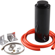 DEMOTOR PERFORMANCE Universal Radiator Coolant Aluminum Catch Tank Overflow Reservoir Black 800ml