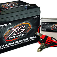XS Power XP1000CK1 16V Battery and 16V 15 Amp IntelliCharger Combo with 3/8" Stud Terminal