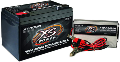 XS Power XP1000CK1 16V Battery and 16V 15 Amp IntelliCharger Combo with 3/8