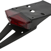 CICMOD Rear Fender Mount Red LED Tail Light Brake Lamp Turn Signals License Plate Light for Custom Off-Road Motorcycle Dirt Bike