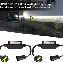 Senyar LED Headlight Decoder for H8/H9/H11 C12 LED Headlight Fog Lamp Anti-Flicker Flash Error Canceler