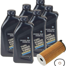 Genuine 0W-20 Twin Power Turbo 6 Liter Oil Change Kit For BMW