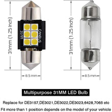 iBrightstar Newest 9-30V Extremely Bright DE3175 DE3021 Festoon Error Free 1.25" 31mm LED for Interior Map Dome Lights and License Plate Courtesy Lights, Xenon White