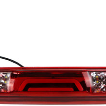 Replacement for 2007-2013 Chevy Silverado/GMC Sierra 1500 2500 3500 HD Rear Roof Center LED Third 3rd Brake Cargo Light Assembly High Mount Brake Tail Light (Chrome Housing Red Lens)
