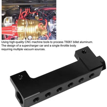 Suuonee Vacuum Block, 6 Port Vacuum Block Intake Manifold Kit Fuel Wastegate Turbo Boost 1/8NPT for Racing
