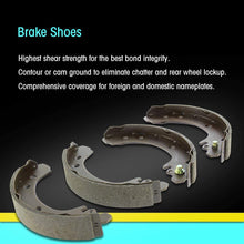 Front Rear Posi Ceramic Brake Pads and Shoes 2Set Compatible With 2010-2014 Honda Insight