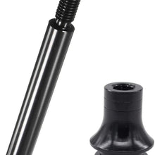 Pursuestar 4 Inch Black Aluminum Shift Knob Extender Extension + Adapter for 5 6 Speed Manual Gear Shifter Lever 12X1.25