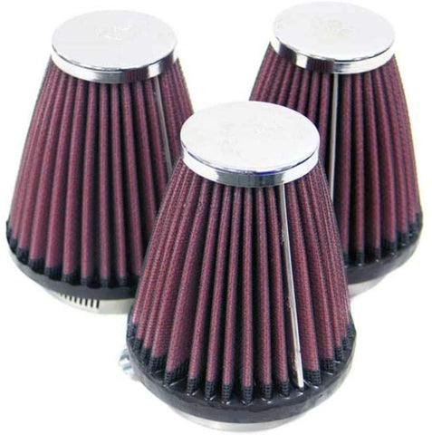 K&N Universal Clamp-On Air Filter: High Performance, Premium, Washable, Replacement Filter: Flange Diameter: 2.25 In, Filter Height: 4 In, Flange Length: 0.625 In, Shape: Round Tapered, RC-1253