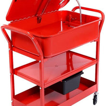 Goplus 20 Gallon Mobile Parts Washer Cart Electric Solvent Pump Cleaner