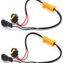 FOORDAY 50W 6ohm H8/H11 Led Load Resistors Connector Fix Turn Signal Bulb DRL Error Free Canceller LED Canbus Decoder (2 Pcs)