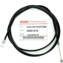 Nonstops Hood Bonnet Lock Release Control Cable Black Fits Toyota Corolla 1979 1983