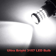 Yorkim Ultra Bright 3157 LED Bulb White, 3157 LED Brake Lights, 3157 LED Backup Reverse Lights, 3156 LED Tail Lights with Projector - 3056 3156 3156A 3057 4057 3157 4157 T25 LED Bulbs, Pack of 2