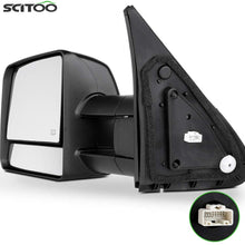 SCITOO for Toyota Towing Mirror High Performance Driver Side Automotive Exterior Mirror for 07-16 for Toyota for Tundra with Turn Signal Heated and Power Control Features