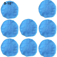 KingBra Car Polisher Bonnet Pads 8Pcs Soft Microfiber Polishing Bonnet Buffing Pad Cover Car Care Microfiber Applicator Pads Waxer Pads for Car Polisher Car Wood Stone (9 to 10 Inches)