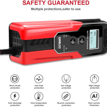 GOOLOO 6V/12V Smart Battery Charger and Maintainer 6-Amp Full Automatic 6-Stages Trickle Charging with Clamps for Car,Motorcycle,Lawn Mower,Boat RV,SUV,ATV,Sealed Lead Acid Battery-Repair Batteries