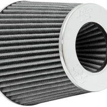 K&N Universal Clamp-On Air Filter: High Performance, Premium, Washable, Replacement Filter: Flange Diameter: 4 In, Filter Height: 5.5 In, Flange Length: 1.125 In, Shape: Round Tapered, RG-1001WT