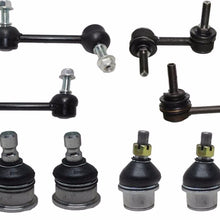 PartsW 14 Piece Kit Control Arms Ball Joints Tie Rod Ends Sway Bar End Links, Outer Tie Rod Fit Vehicles W/16 mm Threads Only