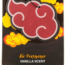 Naruto Akatsuki Red Rain Cloud Symbol Hanging Car Air Freshener | Features A Double-Sided Print of The Menacing Red Cloud Symbol | Vanilla Scented
