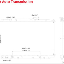 Junonne Automatic AT Aluminum/Plastic Radiator 1 Row compatible with 2005-2010 Honda Odyssey
