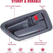 AUTEX 2 Pcs Gray Interior Front/Rear Left Right Side Door Handle Driver Passenger Side Compatible with Toyota Camry 1997 1998 1999 2000 2001 Door Handle 91002 91006 91003 91007