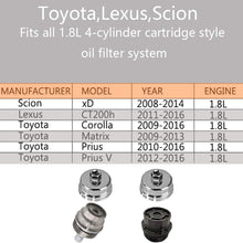 Oil Filter Wrench for Toyota Corolla/Prius - Moker 64mm 14 Flute Oil Filter Wrench Tool for Toyota/Lexus/Scion 1.8 Liter Engines,Fits Prius,Prius V,Corolla,Matrix,CT200h,iM,iQ,xD