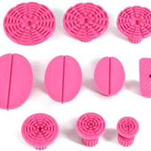 Cuque 10Pcs Repair Tools Paintless Dent Auto Car Body Repair Tool Kit Nylon Glue Puller Tabs Removal Tool Universal Red