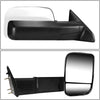 DNA Motoring TWM-013-T222-CH Adjustable Camper Style Manual Towing Mirrors [For 09-16 Dodge Ram]