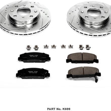 Power Stop K699 Front Brake Kit with Drilled/Slotted Brake Rotors and Z23 Evolution Ceramic Brake Pads