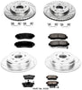 Power Stop K229 Front & Rear Brake Kit with Drilled/Slotted Brake Rotors and Z23 Evolution Ceramic Brake Pads