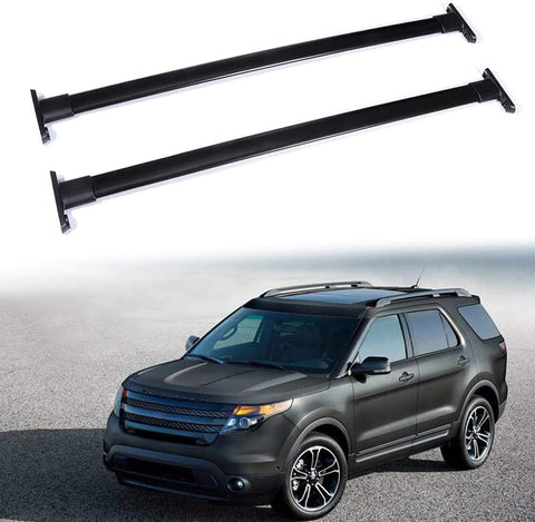 ROADFAR Roof Rack Aluminum Top Rail Carries Luggage Carrier Fit for 2011-2015 for Ford Explorer Sport Utility Baggage Rail Crossbars