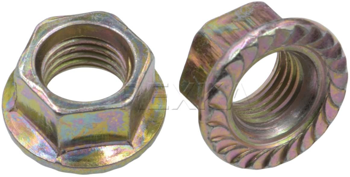 Rexka Exhaust Spin Lock Nuts W/Serrations M10-1.25 for Toyota Honda 90212-SA5-003 Accord Civic (Pack of 30)