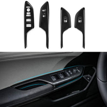 Thenice 10th Gen Civic Window Control Panel Armrest Cover ABS Carbon Fiber Style Door Lock Switch Trim for Honda Civic 2020 2019 2018 2017 2016