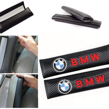 Wall Stickz car Sales 2 Pcs Car Seat Belts Covers Padding Carbon Fiber Leather Belt Shoulder Sleeve (fit BMW)