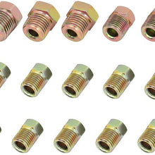 ECCPP Standard SAE Inverted Flare Brake Line Fittings Nuts Assortment 3/16" Kit Set