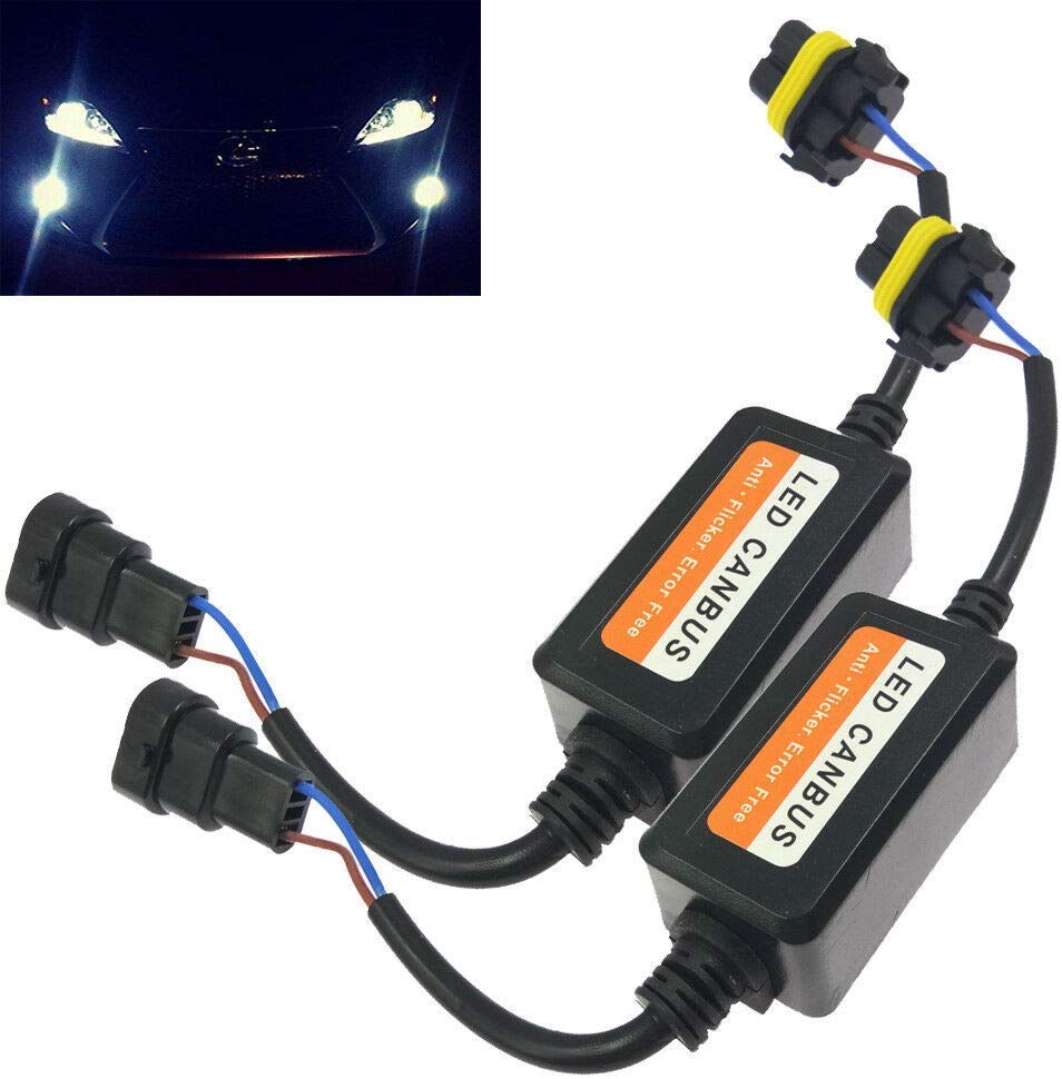 2X 9005 9006 LED Headlight Canbus Error Anti Flicker Resistor Canceller Decoder