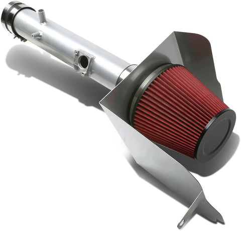 DNA MOTORING AIP-2-HS-TTA05-SLSL Silver AIP2HSTTA05SLSL Cold Air Intake Pipe+Heat Shield System [for 05-11 Tacoma 4.0L V6]