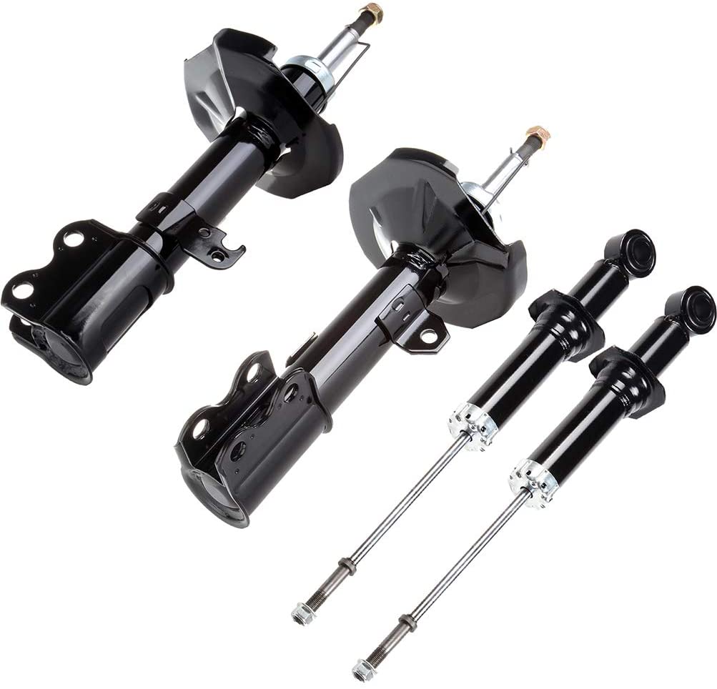 LSAILON 4 pcs Front Rear Struts Shocks Absorbers Replacement for 2003-2008 Toyota Corolla 334450 334451 344612