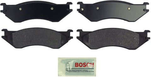 Bosch BE702 Blue Disc Brake Pad Set for Ford: 1997-02 Expedition, 1999-03 F-150, 2004 F-150 Heritage, 1997-99 F-250; Lincoln: 1998-02 Navigator - FRONT