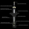 DNA MOTORING SHO-OE-00024-RLR Rear Coil Spring Shock Strut [for 93-02 Corolla FWD/Prizm], Black