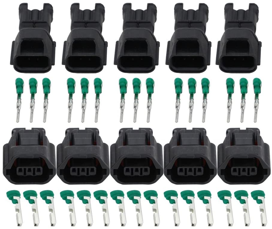 5 Sets 3 Pin DJ7035A-1.2-11/21 Wire Connectors EVO Mivec Cam Sensor Speed Sensor