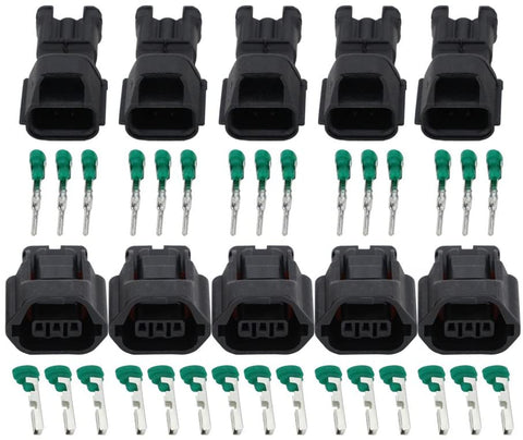 5 Sets 3 Pin DJ7035A-1.2-11/21 Wire Connectors EVO Mivec Cam Sensor Speed Sensor