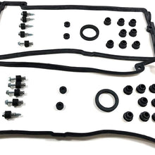 Ensun Engine Valve Cover Gasket set Left & Right for BMW E60 E63 E64 E70 X5 N62 Replaces# 11127513194, 11127513195