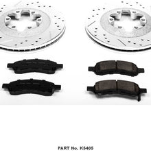 Power Stop K5405 Front Brake Kit with Drilled/Slotted Brake Rotors and Z23 Evolution Ceramic Brake Pads