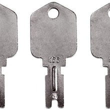 Weelparz Forklift Key 1430 166 For Hyster Heavy Equipment Daewoo Yale JLG Gradall Gehl Crown Construction Ignition Key Set (10 Keys)